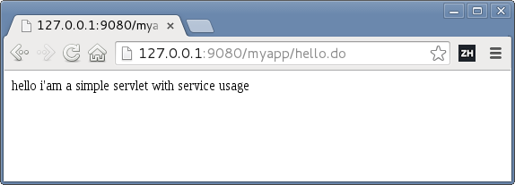 Simple servlet service browser result